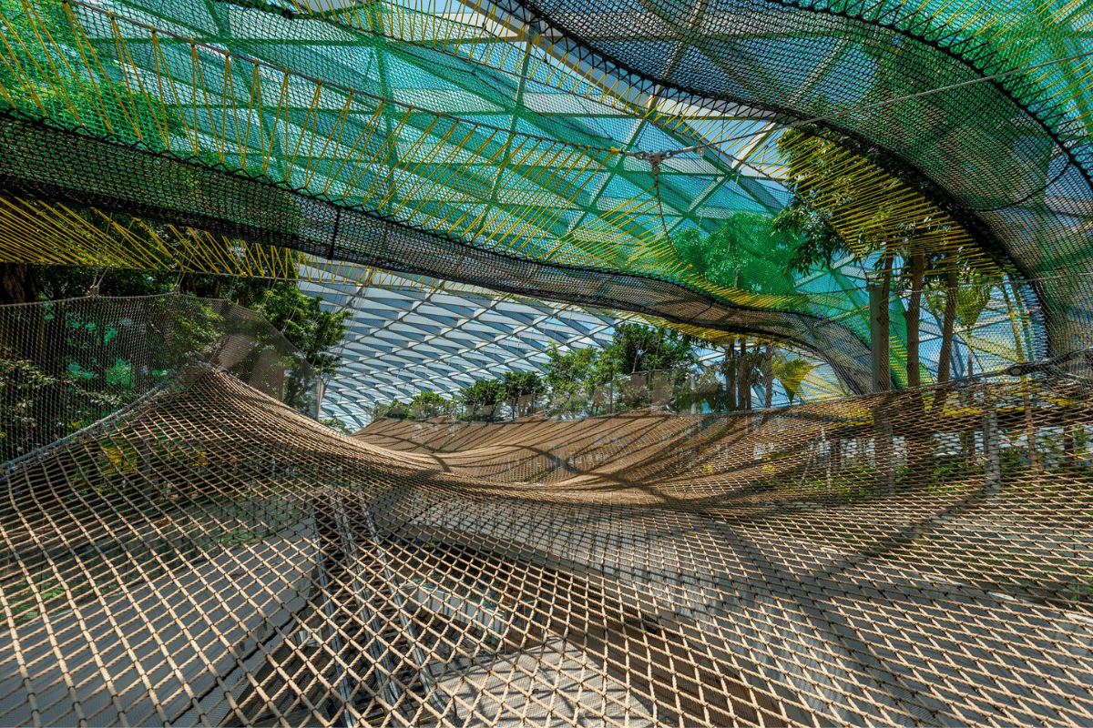 Jewel Changi Airport climbing nets 