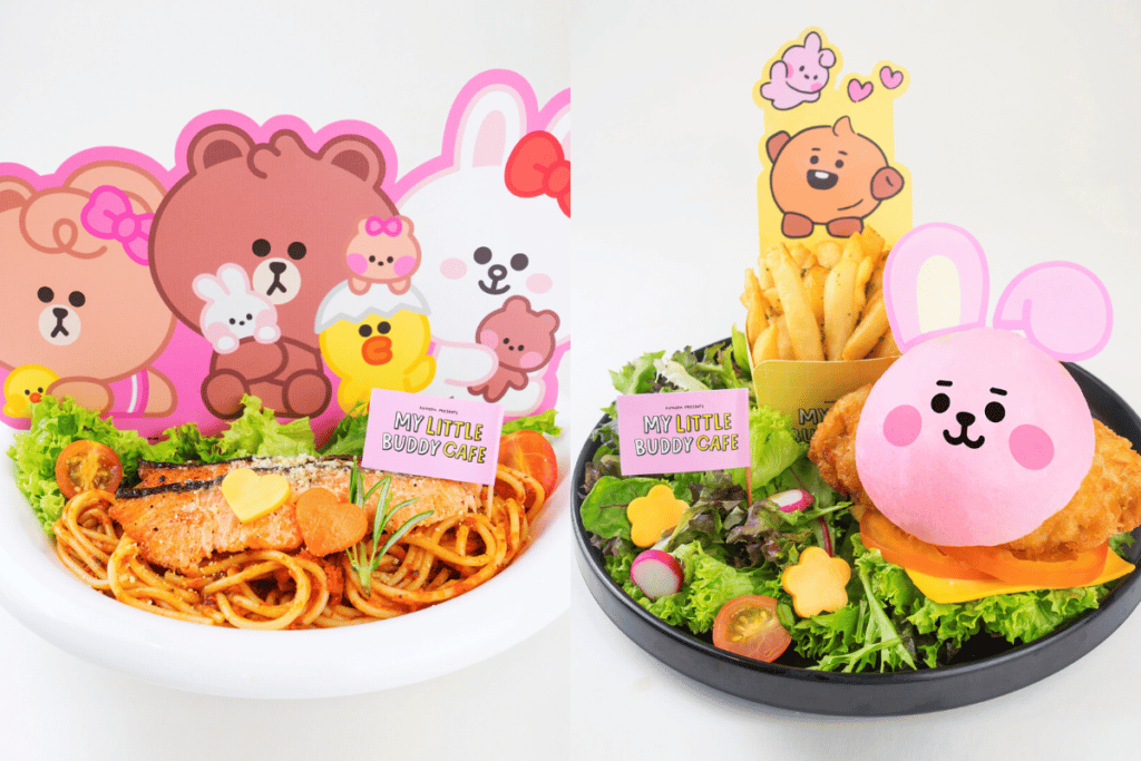 Line Friends BT21 Inspired Burgers Pastas at My Little Buddy Cafe
