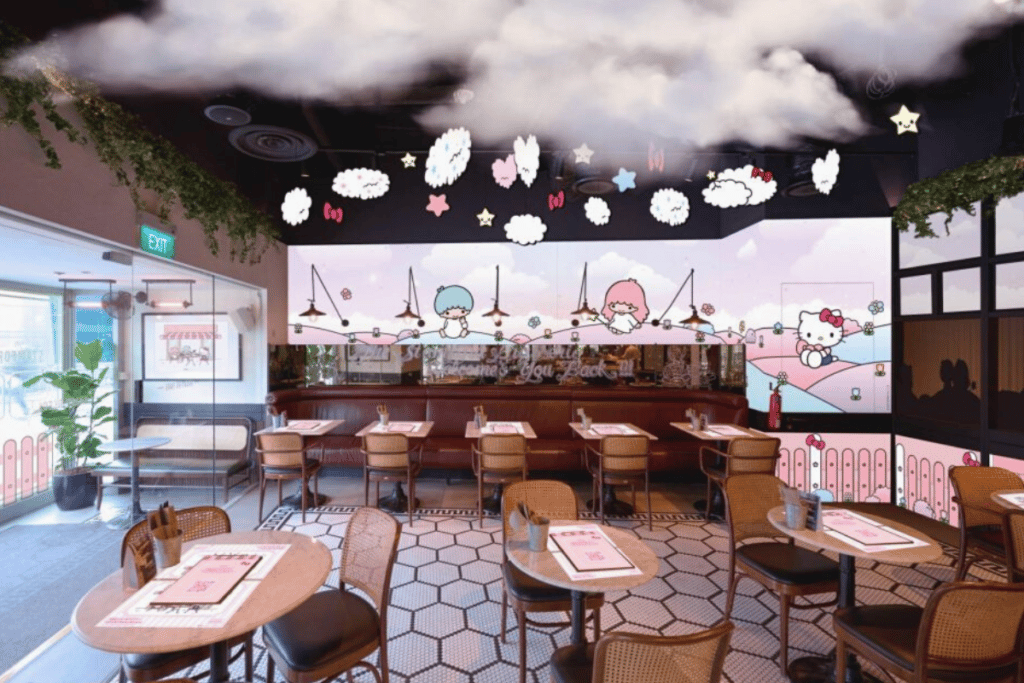 Hello Kitty Little Twin Star Cafe In Singapore Swissotel The Stamford
