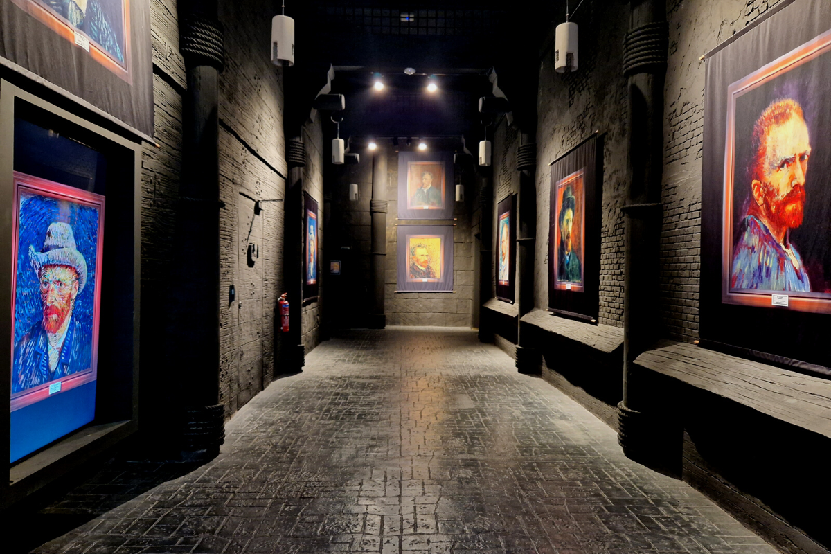 corridor with paintings in Sentosa 2023