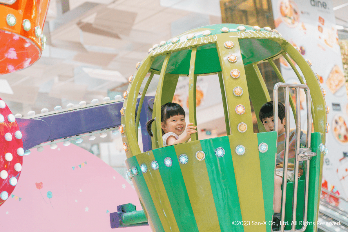 Rilakkuma Changi Airport 2023 carnival rides