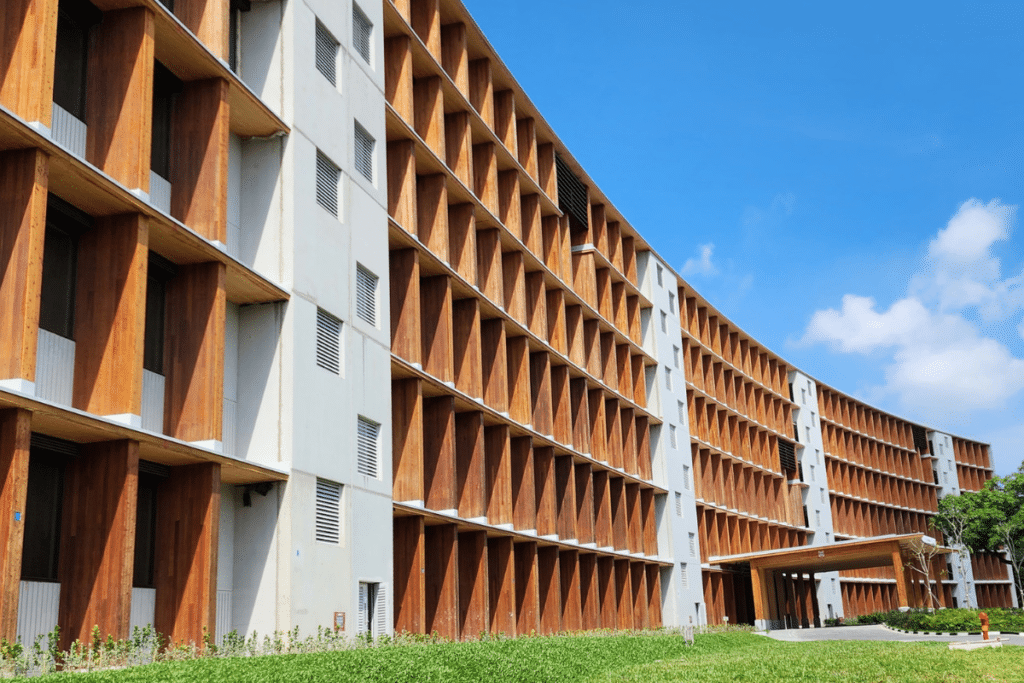 largest wooden building in Asia in Singapore NTU