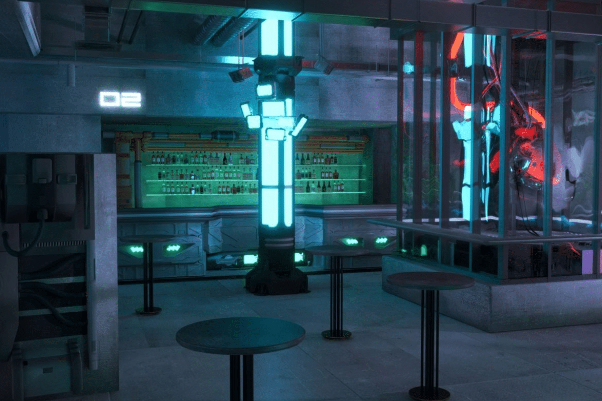 future nightclub in Singapore with AI bartenders